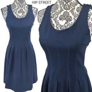 J CREW Dress Sleeveless Scoop Neck Drop Pleat Stretch 6